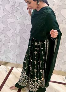 Emerald Green Embroidered Salwar Kameez