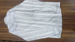 Striped White Casual Shirt for Men