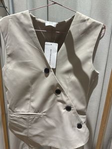 Brand New Beige Tailored Waistcoat – XS