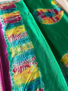 Pink And Green Silk Saree