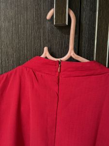 Pink Bow Neck Sleeveless Top | Size M | OfficeWear
