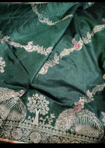 Exquisite Peacock embroidery saree