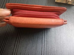 Red  leather Wallet