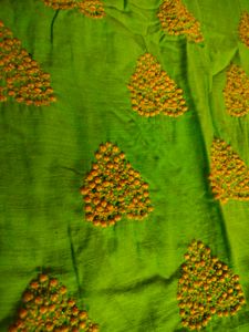 Green &amp; Yellow Embroidered Salwar Kameez