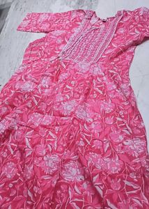 Pink Floral Kurta &amp; Pant Set💕
