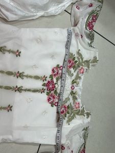 Elegant White Embroidered Kurta Set
