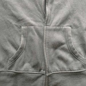Striped Sleeve Zip-Up Hoodie