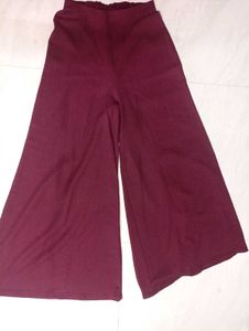 Maroon Co-ord Set - Top &amp; Wide Leg Pants