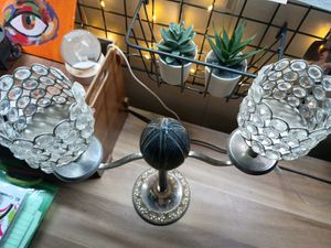 Vintage Crystal Candle Holder Dual Arm Stand