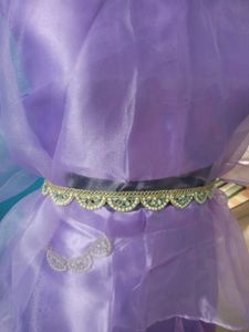 different types Purple Organza plazo Set