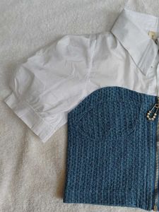 Chic Denim Corset Top