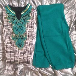 Embroidered Woollen Kurta Set