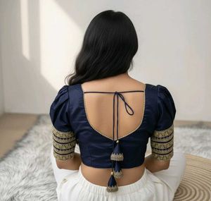 Elegant Navy Blue Blouse
