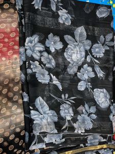 Brand New Elegant Floral Saree with blouse peice