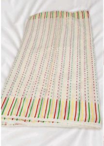 Elegant Striped Saree with Embellished Border
