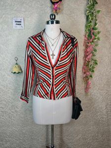 Chic Striped Button-Up Blouse