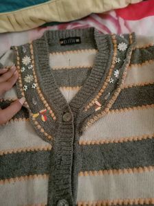 Striped Embellished Cardigan