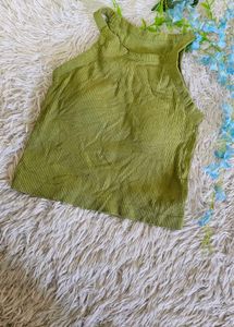 Olive Green Halter Top &amp; Jeans