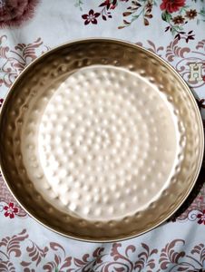 Hammered Brass look Serving Tray