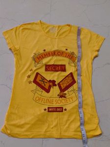 Yellow "Offline Society" Graphic Tee