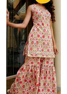 Printed Palazzos/ Sharara And Kurti From Myntra