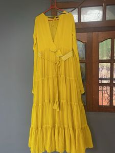 once worn Yellow Tiered Ethnic Go
