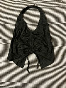 Black Halter Crop Top