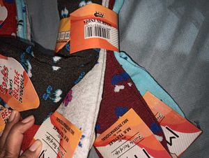 woolen Floral Socks - Combo