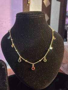 Colorful Gemstone Drop Necklace