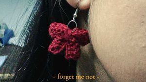 Handmade Red Bow Earrings