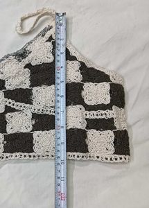 Crochet 👗Checkerboard Crop Top