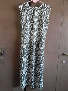 Monochrome Abstract Print Kurti