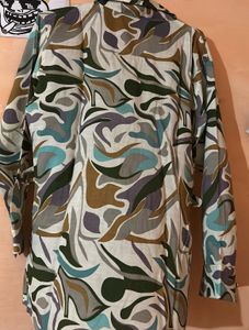 Stylish Abstract Print Button-Down Shirt ( M toXL)