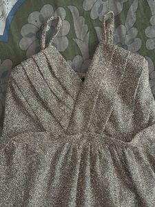 Sparkly V-Neck Mini Dress