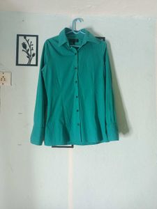 Teal Long Sleeve Button-Up Shirt