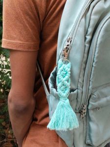 Any 1 Boho Macrame Keychain Tassel