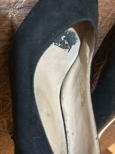 Black Suede Pointed Toe Heels