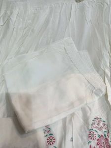 White Embroidered Kurta Set