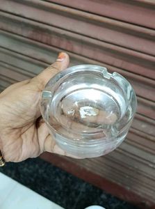 Crystal Ashtray with Cigar