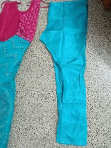 Pink &amp; Turquoise Ethnic Dress