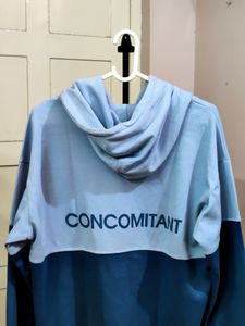💥BUY1GET1💥 men's blue color-block hoodie (hooded sweatshirt).