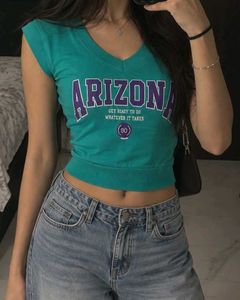 Max Arizona Graphic V-Neck Top