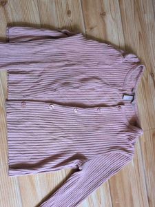 Pink Ribbed full sleeve top