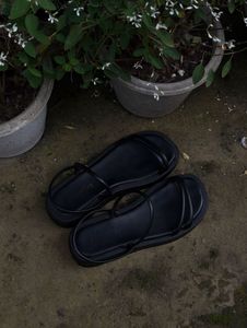 Stylish Black Flat Sandals