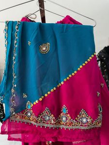 Pink &amp; Blue vintage lehnga