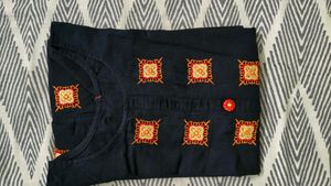Embroidered black Kurta