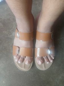 Comfortable Tan Slides for Women