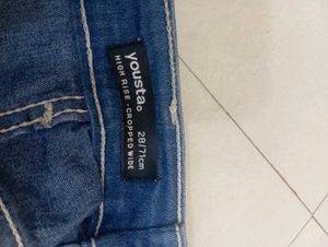 Wide Leg Blue Denim Jeans
