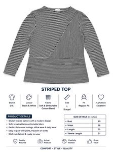 Stylish Striped Long Sleeve Top