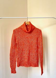 Cozy Orange Turtleneck Sweater
